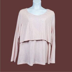 Latched Mama long sleeve lightweight nursing shirt 2X